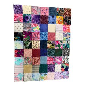 126 Precut 2" Cotton Fabric Squares Assorted Floral Prints Quilting Sewing Craft